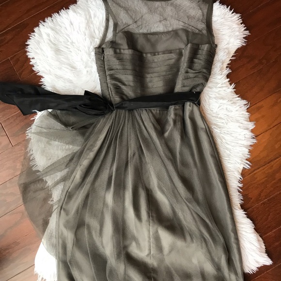 ❤️ Smokey Grey Vera Wang Cocktail Dress - Picture 5 of 8